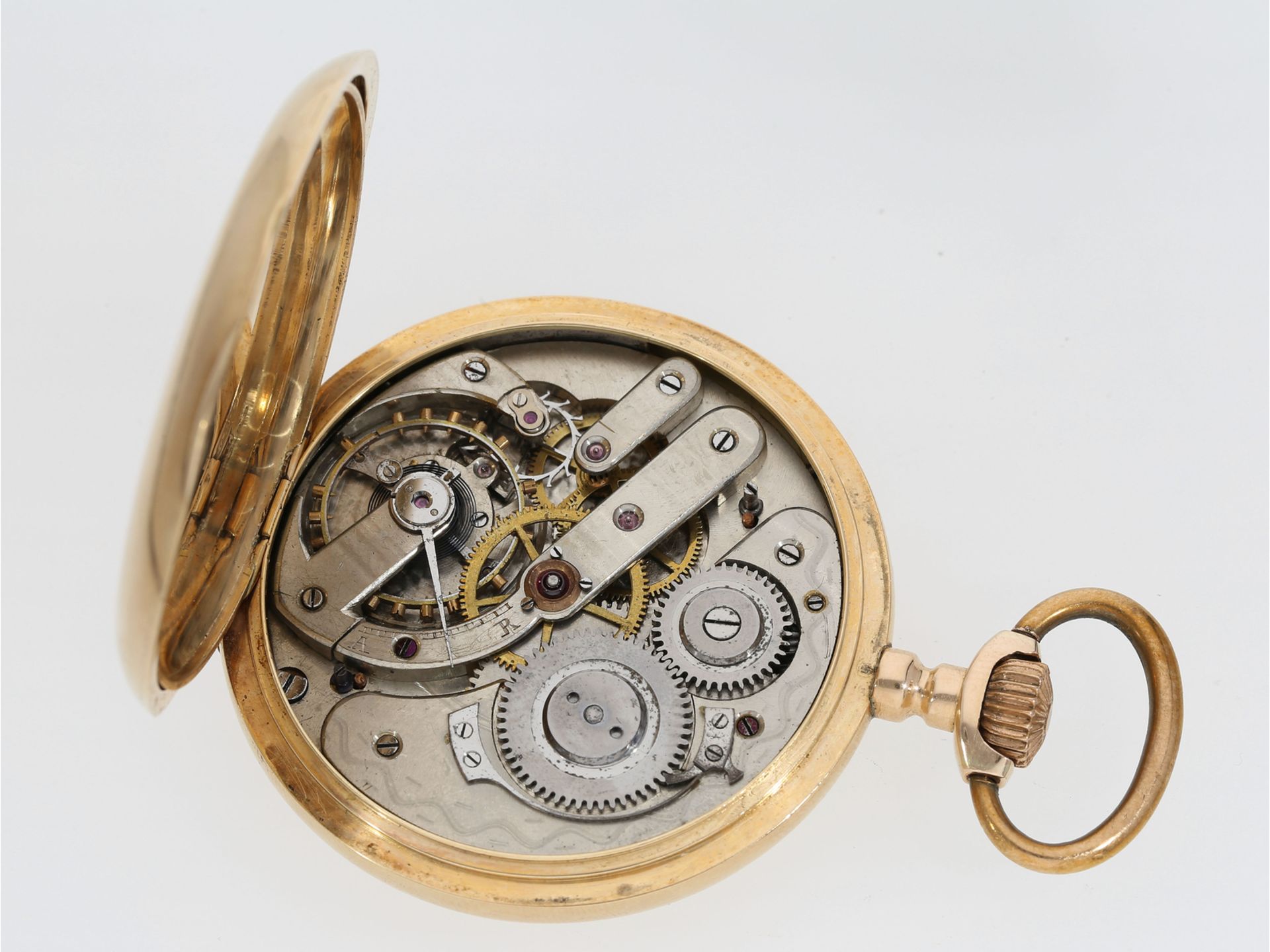 Taschenuhr: außergewöhnlich große Goldsavonnette, sog. "Hochzeitsuhr", Ankerchronometer Pateck Genev - Image 5 of 5