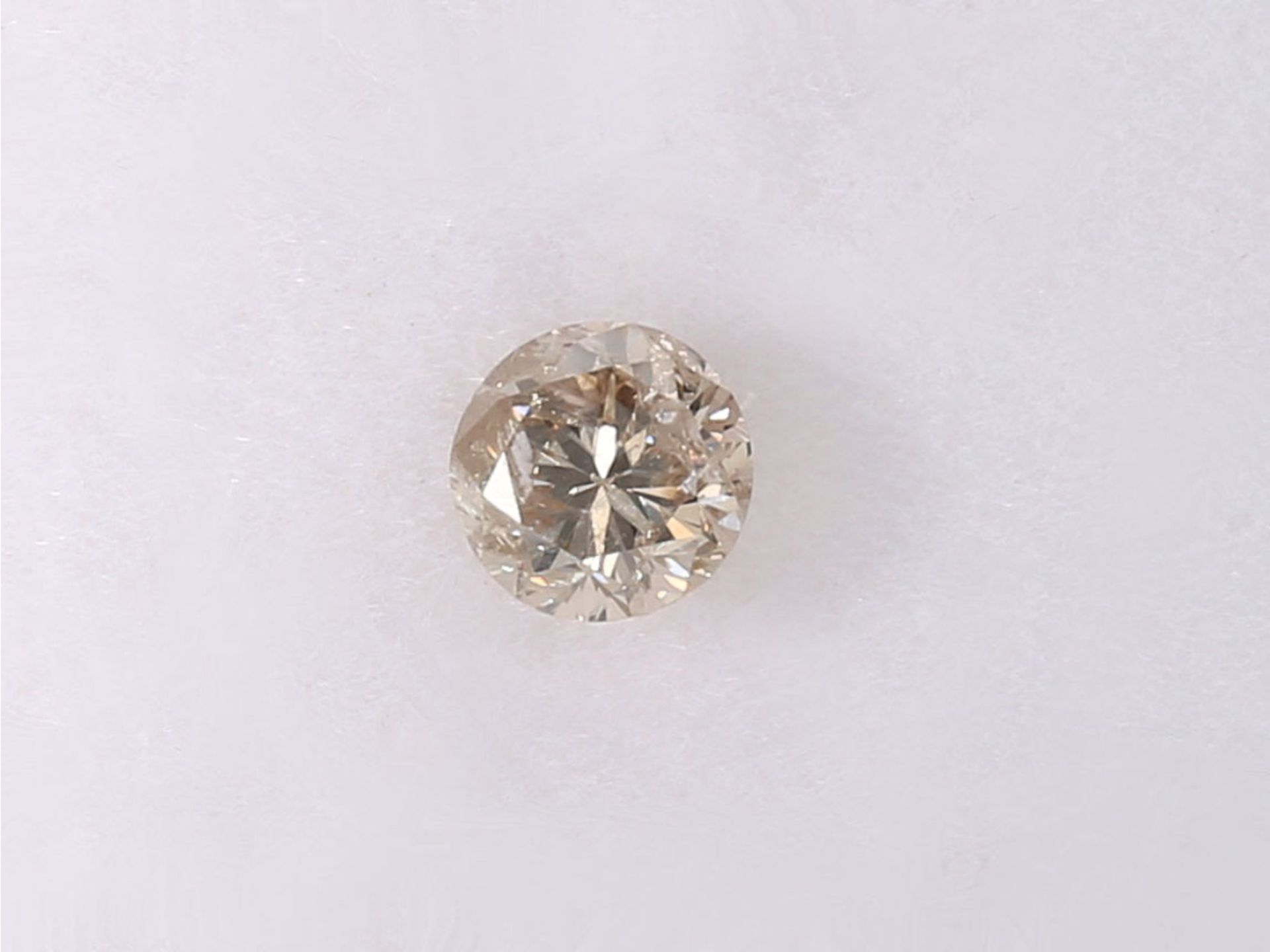 Brillant: loser unbehandelter Fancy Brillant von ca 0,45ct, Light Brown, incl. Report