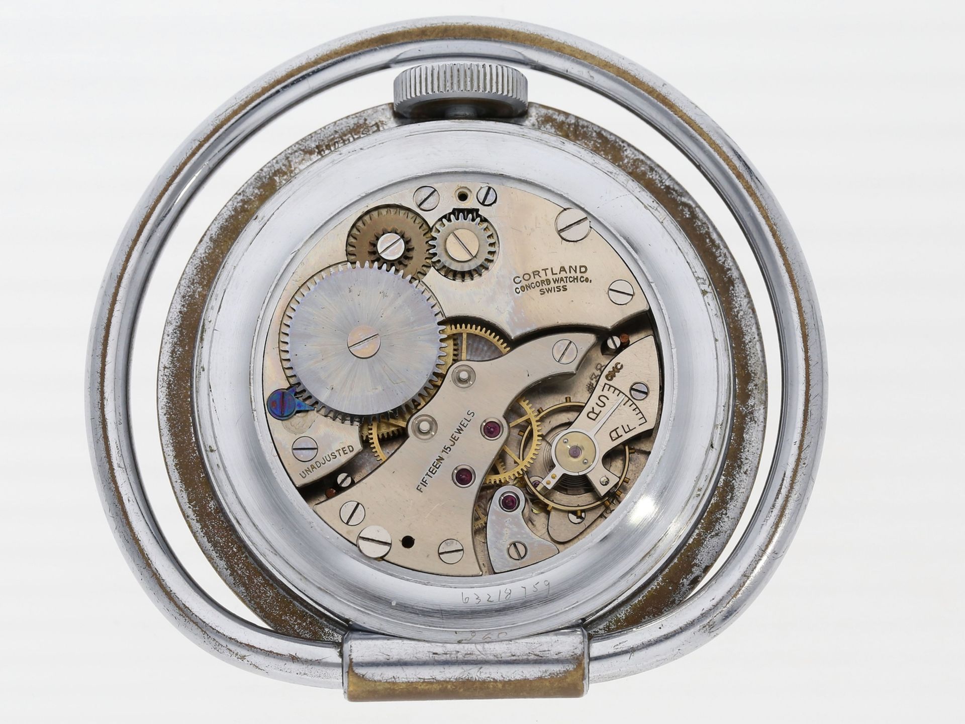 Armbanduhr: 2 seltene vintage Herrenuhren, Chronographen der Marke Honore, Handaufzug, um 1975 - Bild 3 aus 4