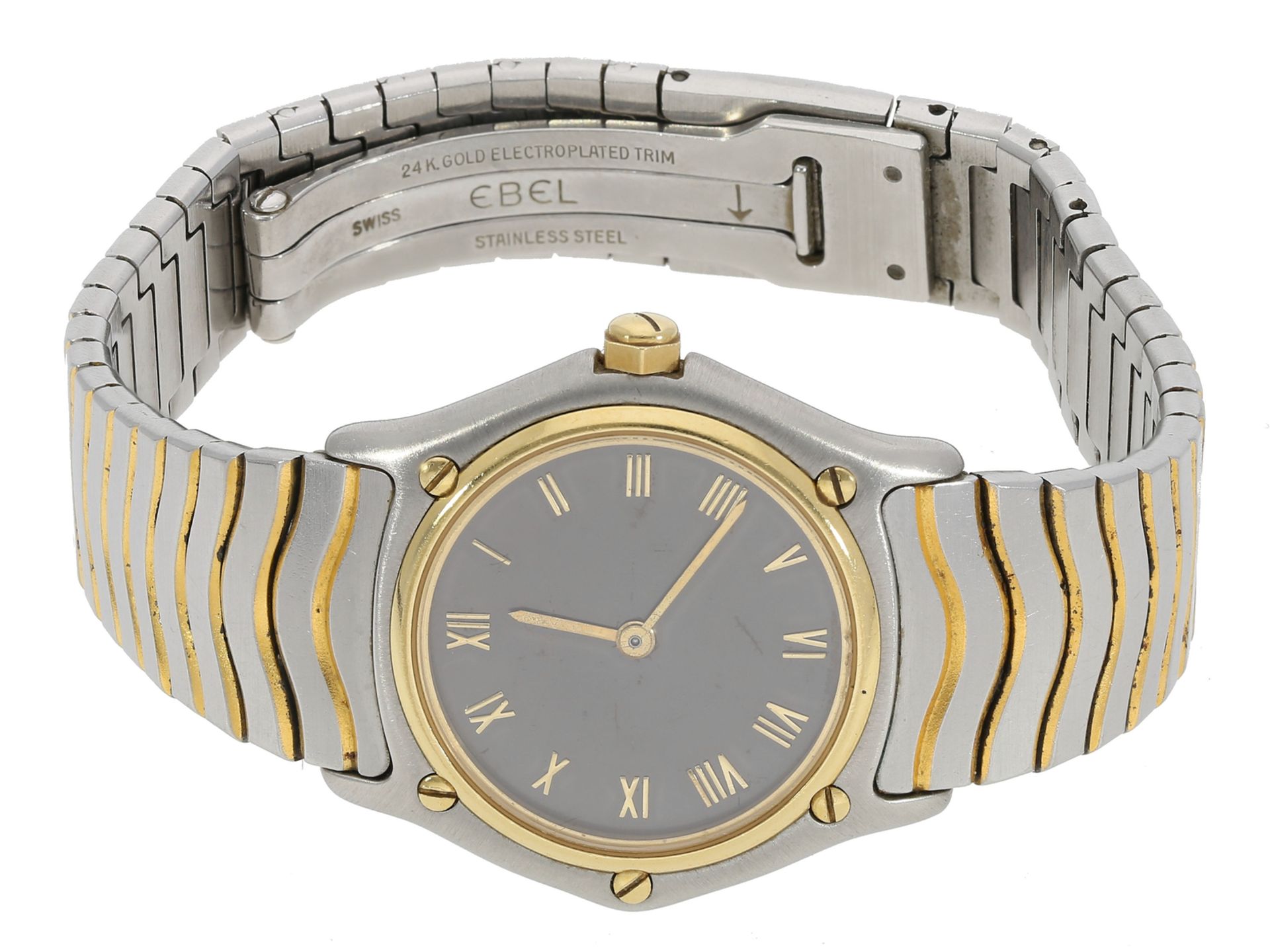 Armbanduhr: luxuriöse Damenuhr Ebel Wave in Edelstahl/Gold