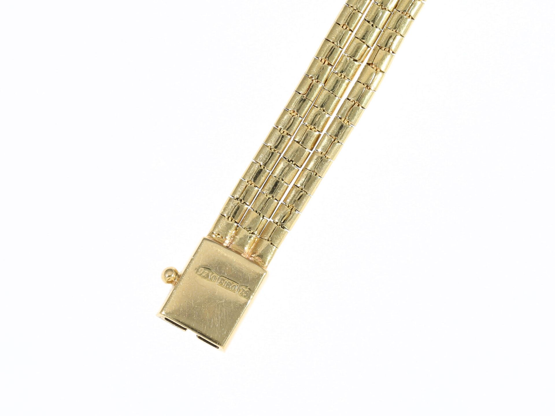 Armband: 3-reihiges vintage Gelbgoldarmband, 18K Gold - Bild 7 aus 8