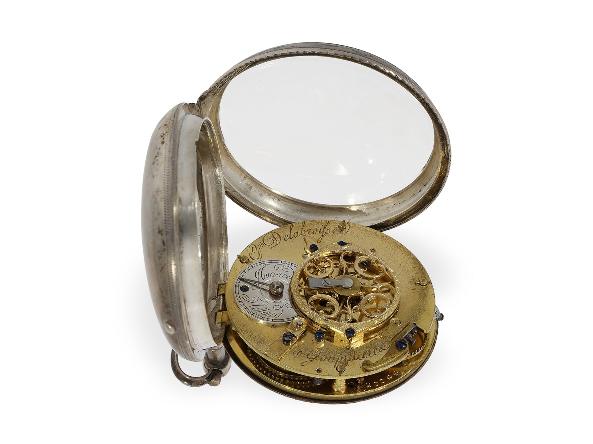 Pocket watch: attractive verge watch with hand date, Robert & Courvoisier, ca. 1795 - Image 2 of 4