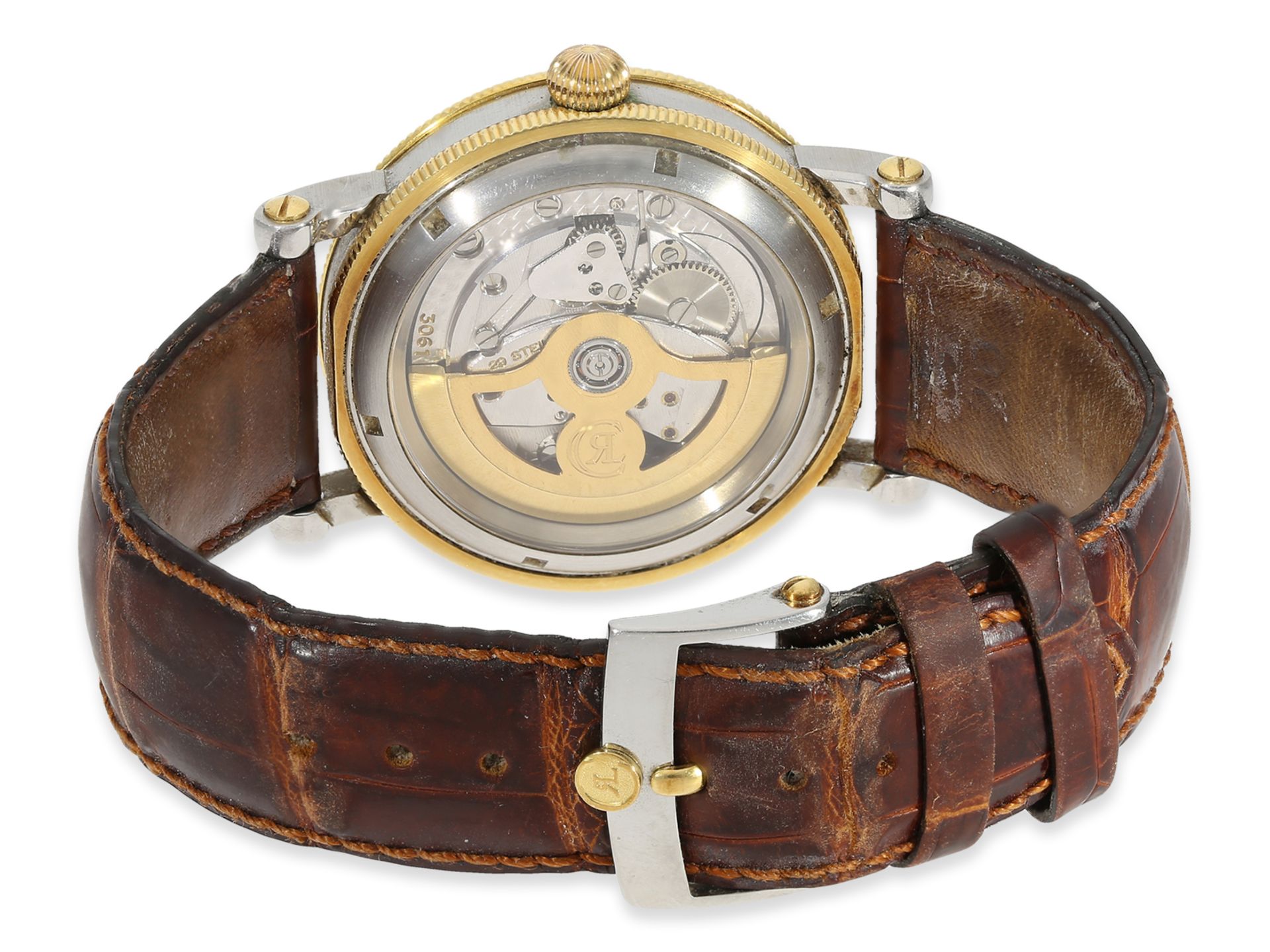 Armbanduhr: große Chronoswiss "Regulateur" Ref. CH1222, Stahl/18K Gold, ca. 2000 - Bild 3 aus 4