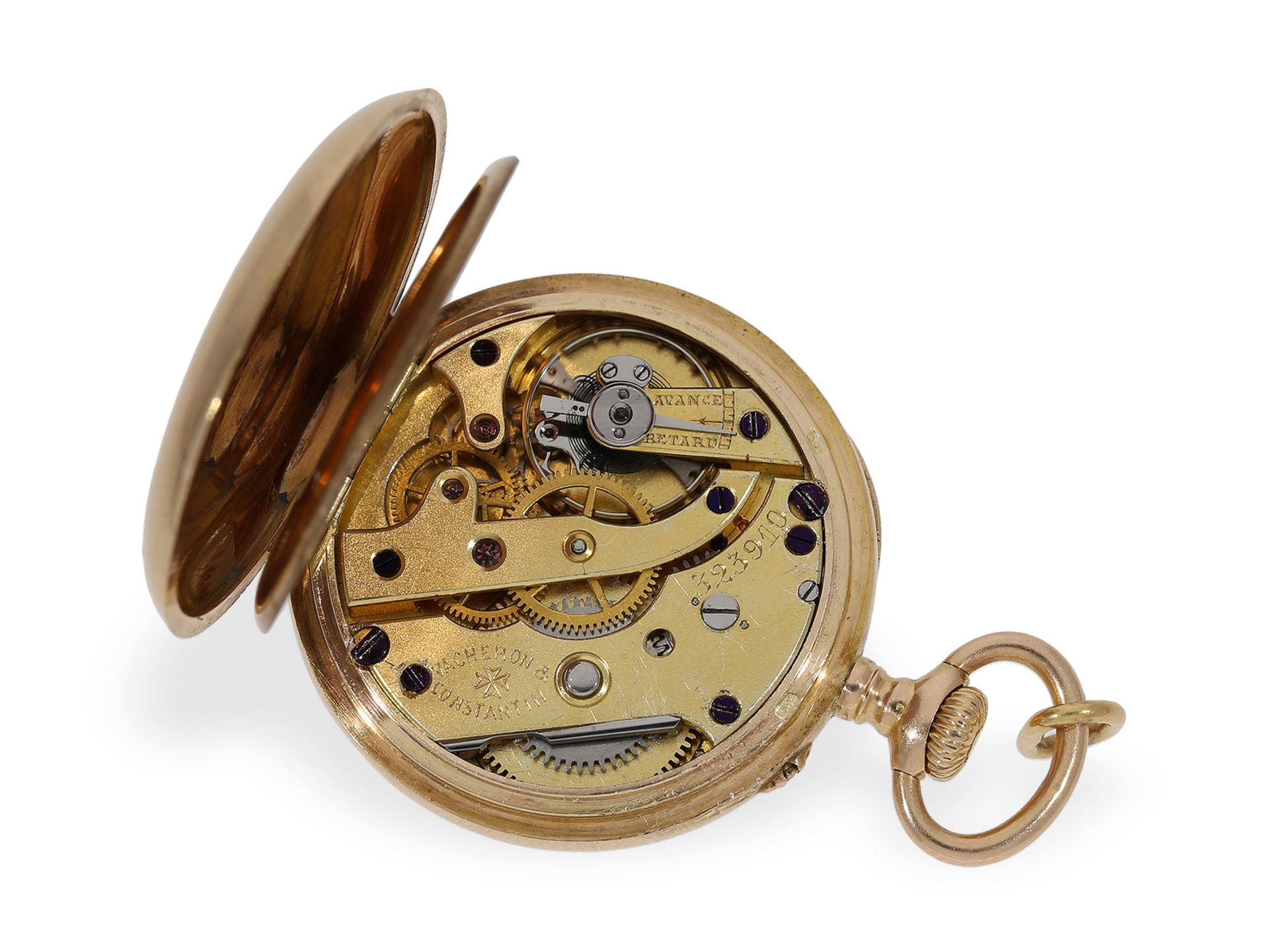 Taschenuhr: ausgesprochen schöne rotgoldene Damenuhr, Vacheron & Constantin Genf, um 1910 - Bild 2 aus 6