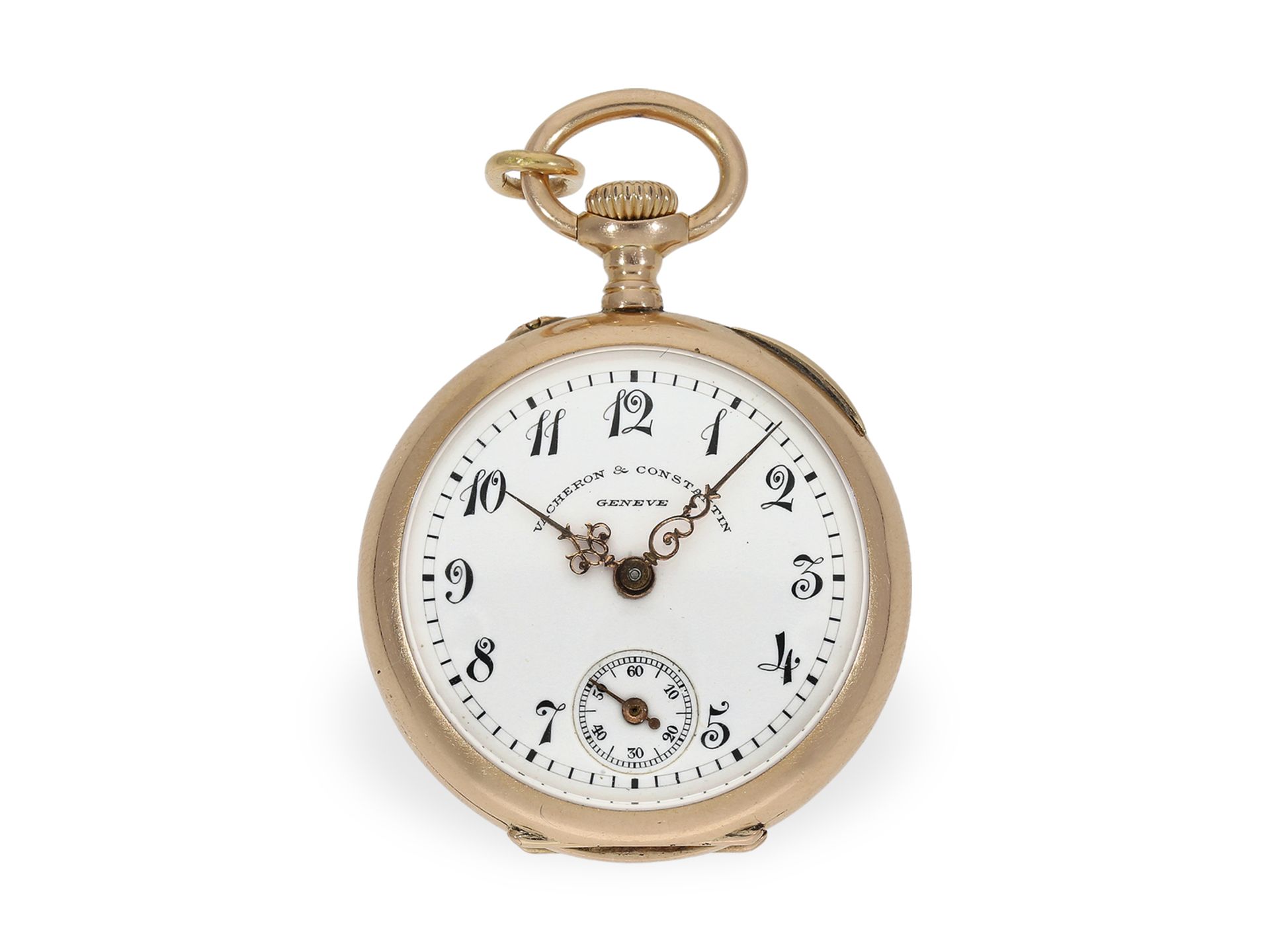 Taschenuhr: ausgesprochen schöne rotgoldene Damenuhr, Vacheron & Constantin Genf, um 1910