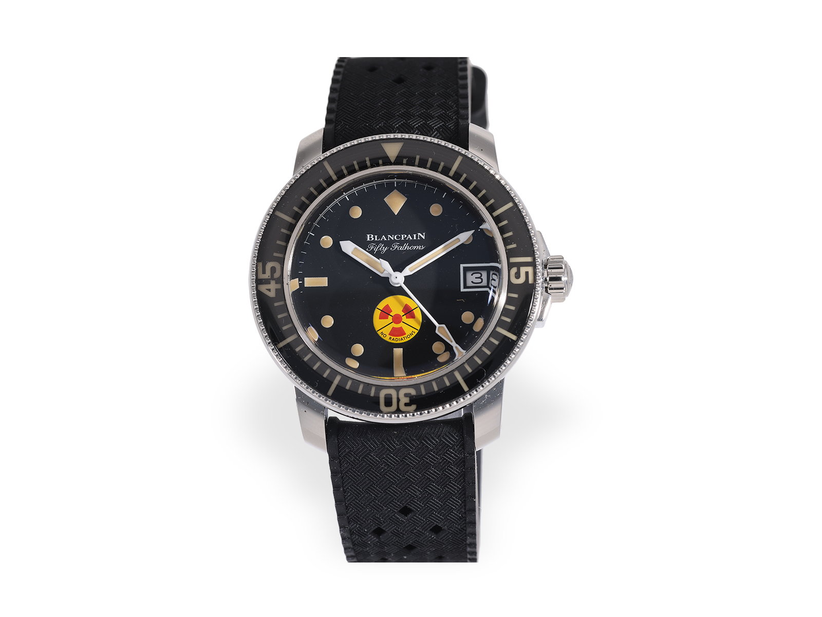 Armbanduhr: Blancpain "Tribute to Fifty Fathoms No Rad Limited Edition 84/500", ungetragen, Full-Set - Bild 3 aus 6