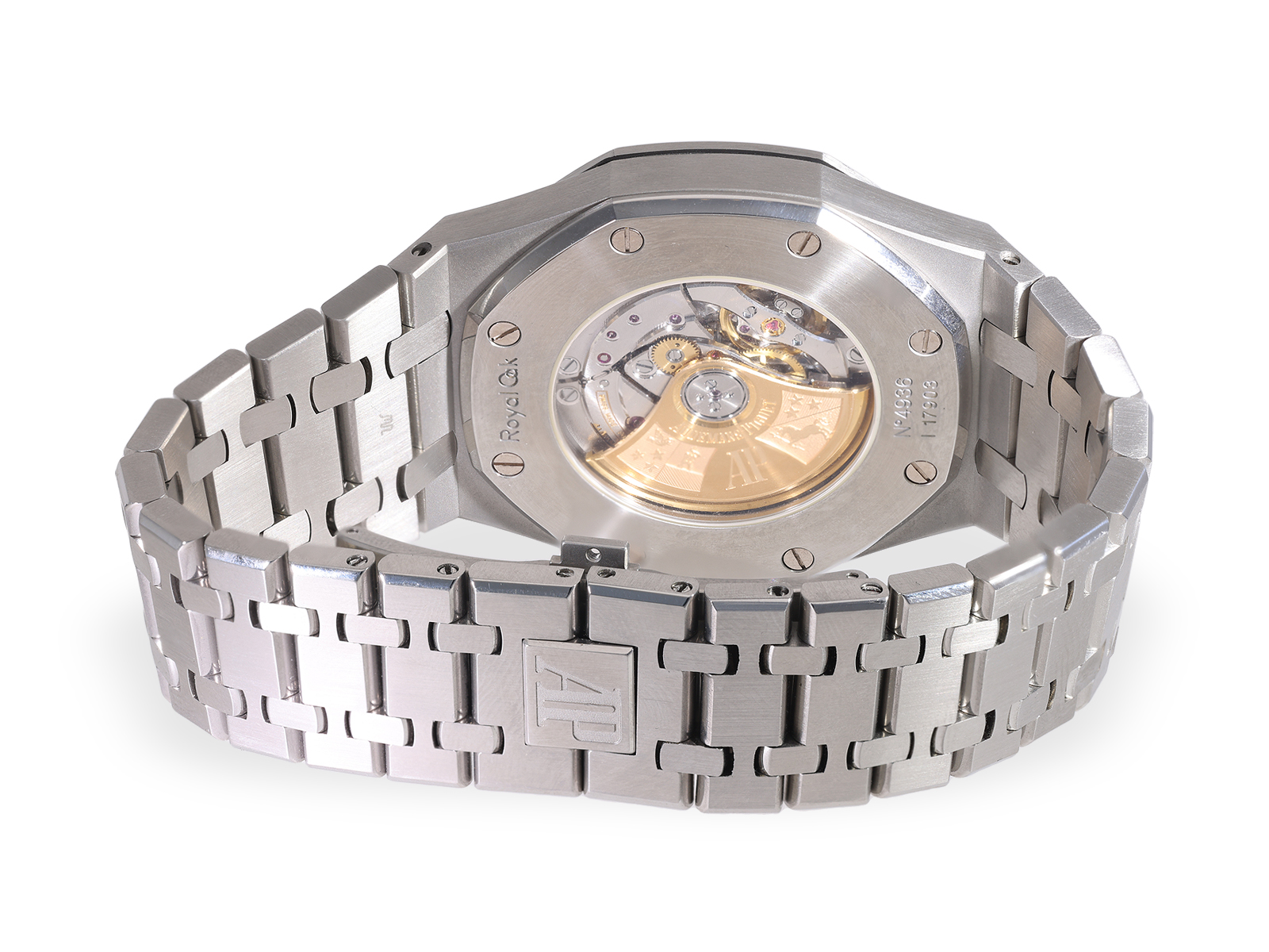 Armbanduhr: hochwertige Herrenuhr Audemars Piguet Royal Oak 15400ST.OO.1220St.01 mit Stammbuchauszug - Bild 6 aus 10