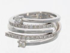 Ring: dekorativer vintage Designer/Brillant-Goldschmiedering