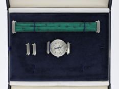 Armbanduhr: hochwertiges vintage Automatik-Chronometer "Forget Geneve" mit Originalbox, new-old-stoc
