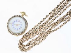 Taschenuhr/Anhängeuhr/Halsuhr: äußerst feine und hochwertig gearbeitete "Le Roy & Fils" Miniatur 18K