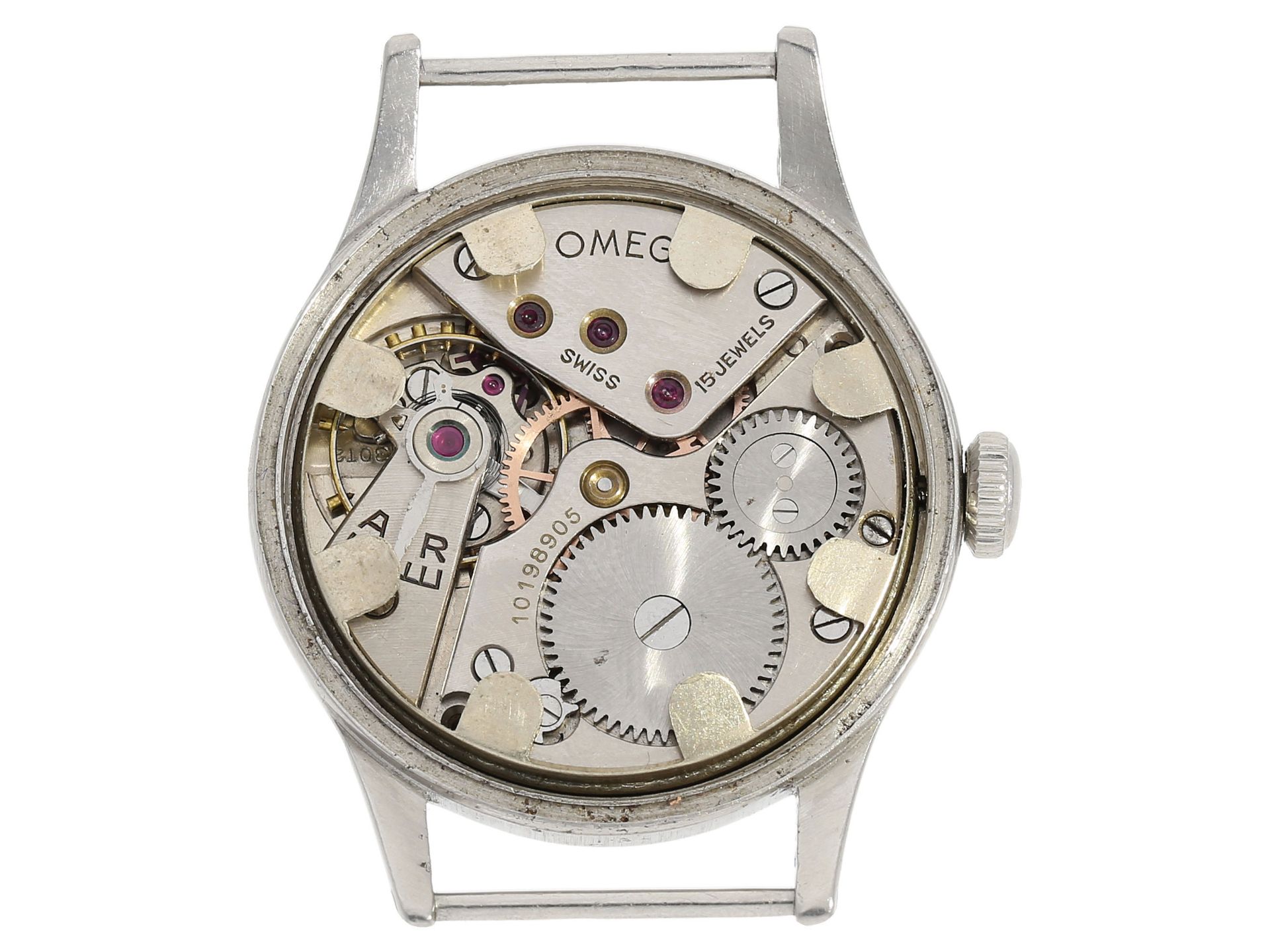 Armbanduhr: vintage Rarität, große Omega Fliegeruhr W.W.W "Dirty Dozen", Kaliber 30 T2, für die engl - Bild 2 aus 4