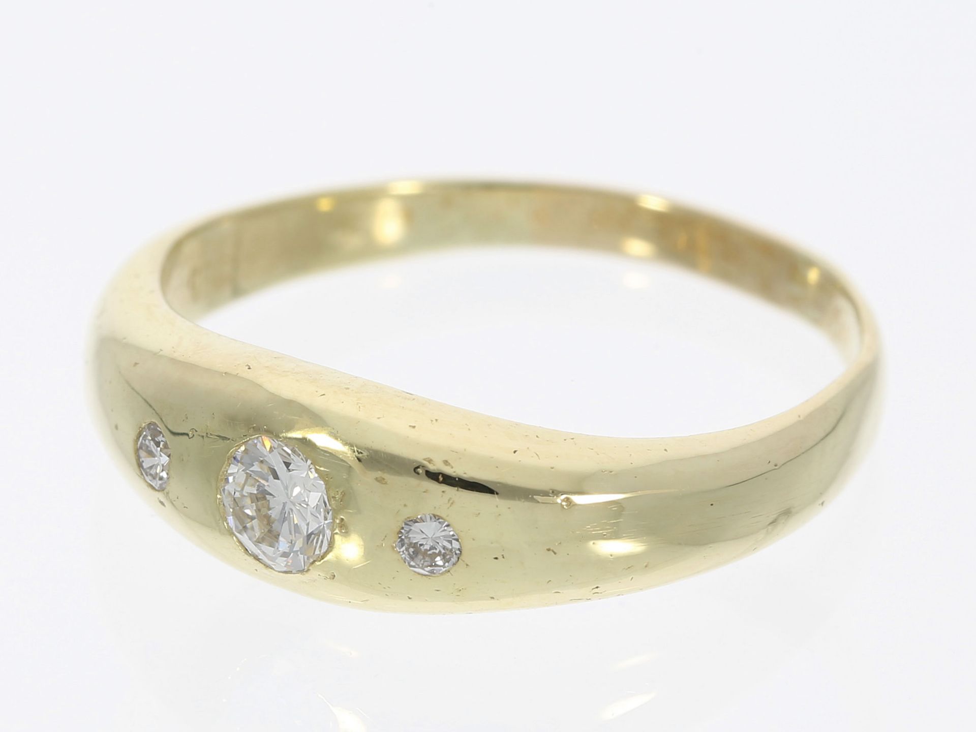 Ring: klassischer vintage Brillant-Bandring, ca. 0,27ct - Image 2 of 2