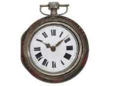 Taschenuhr: beeindruckende Spindeluhr mit 3 Gehäusen, Joseph Niggl Salzburg, um 1780