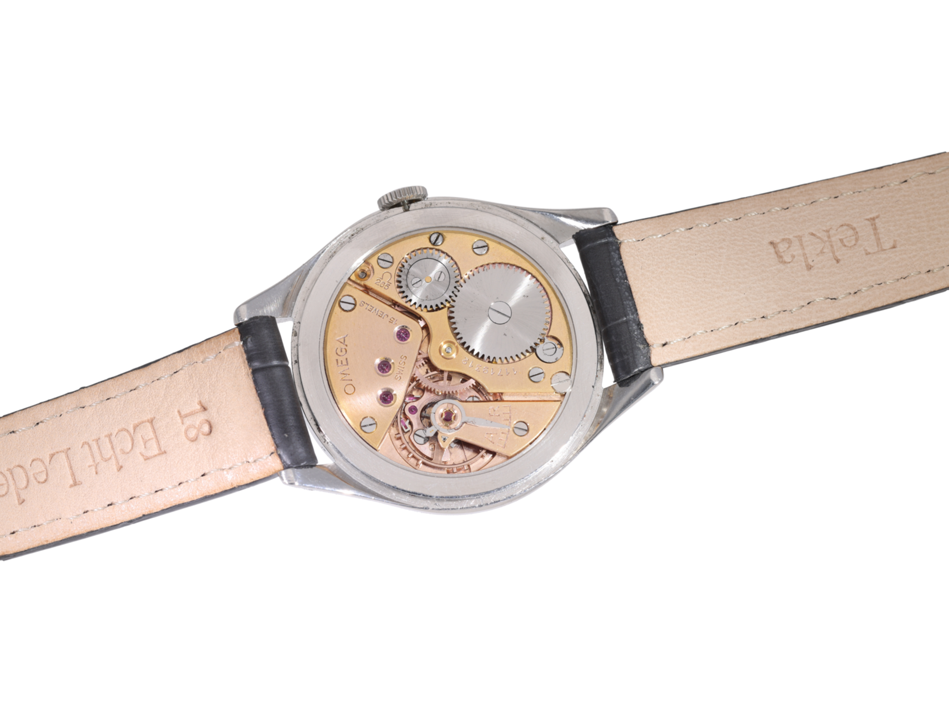 Armbanduhr: Omega "Jumbo" Ref. 2505-5, Edelstahl, ca. 1948 - Bild 2 aus 4