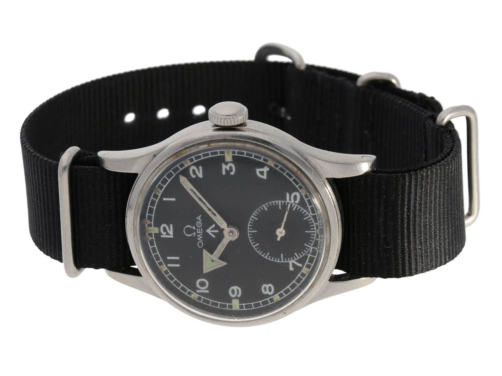 Armbanduhr: vintage Rarität, große Omega Fliegeruhr W.W.W "Dirty Dozen", Kaliber 30 T2, für die engl