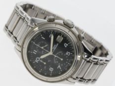 Armbanduhr: sportlicher vintage Chronograph, Daniel JeanRichard "Martini Racing Club", Box & Papiere