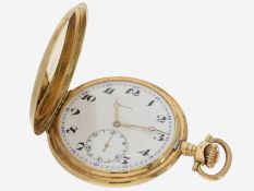 Taschenuhr: feine Zenith Goldsavonnette, seltene Chronometerqualität, vermutlich um 1920