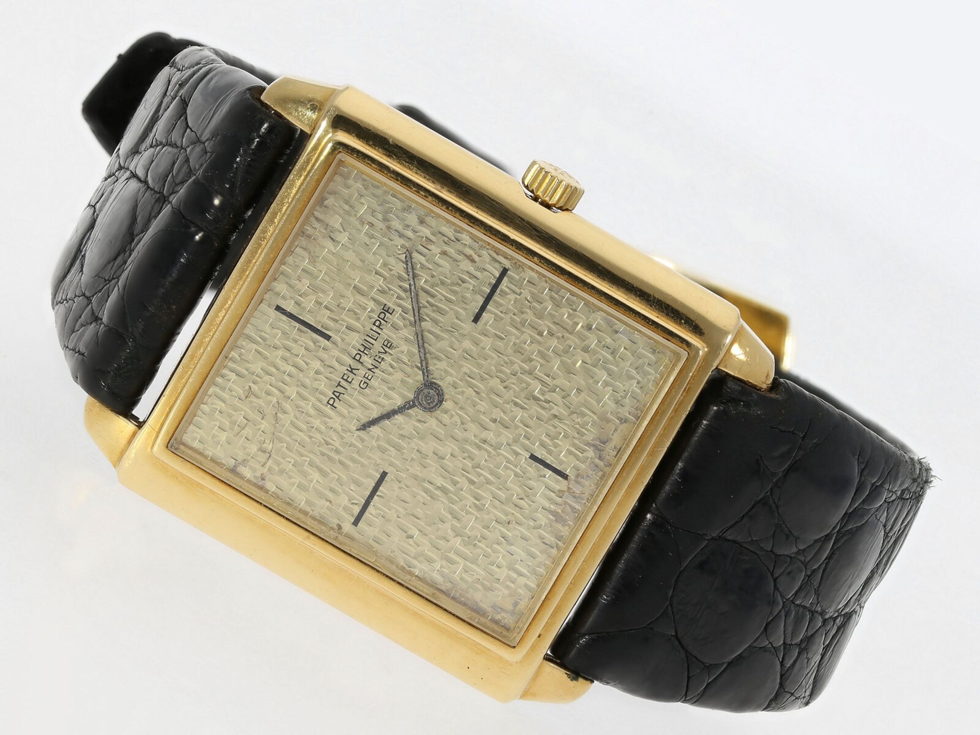 Armbanduhr: elegante, seltene, super flache Patek Philippe Herrenuhr, Ref. 3671, ca. 1969 - Bild 2 aus 5