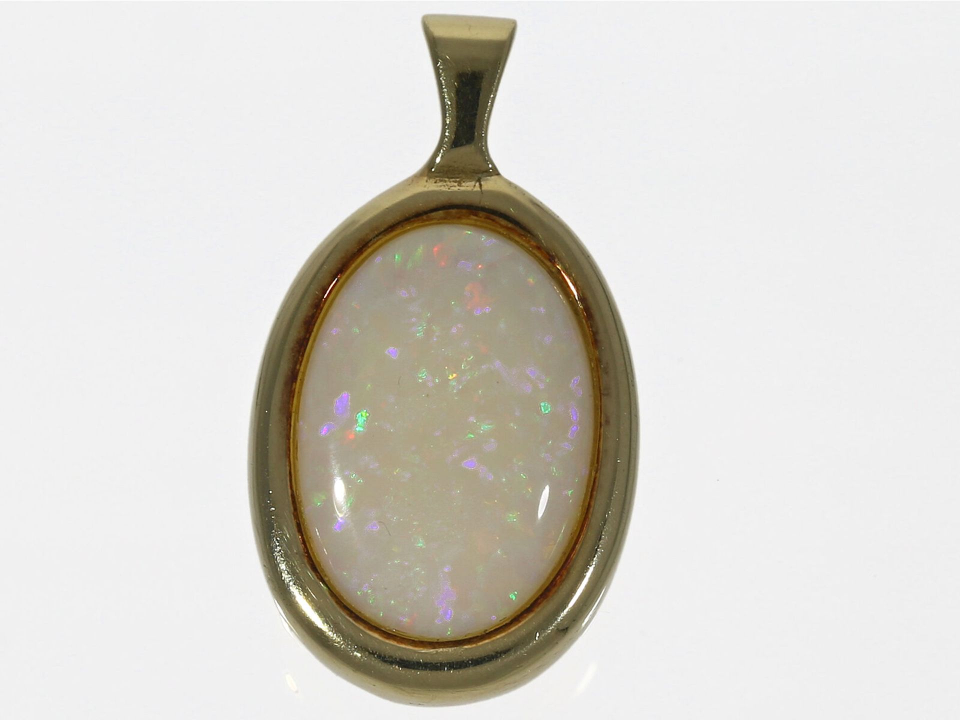 Anhänger: vintage Goldschmiedeanhänger mit Opal, 14K Gold - Bild 2 aus 2