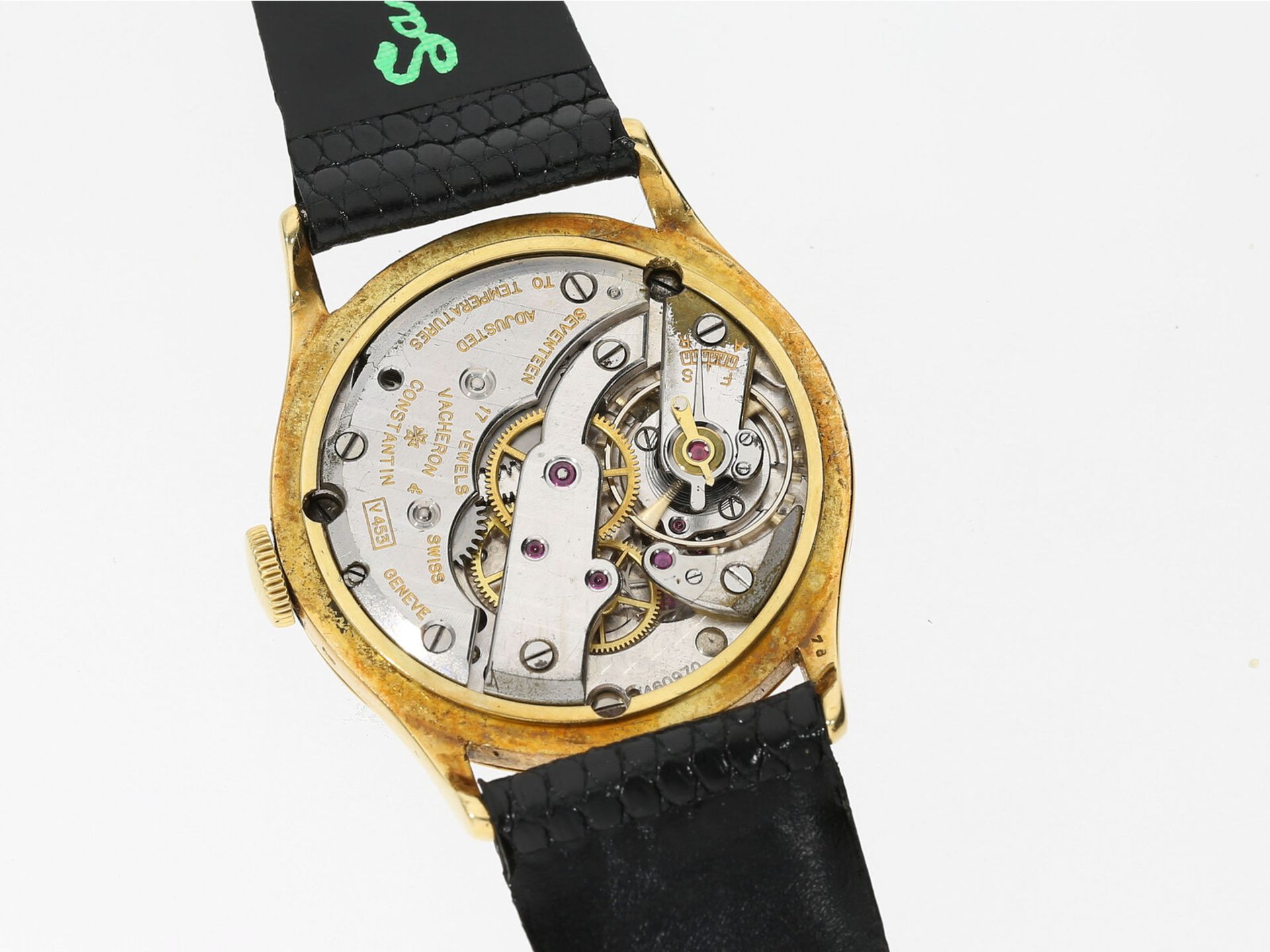 Armbanduhr: sehr schöne und große 18K Herrenuhr, Vacheron & Constantin Geneve, 40er-Jahre - Bild 4 aus 5