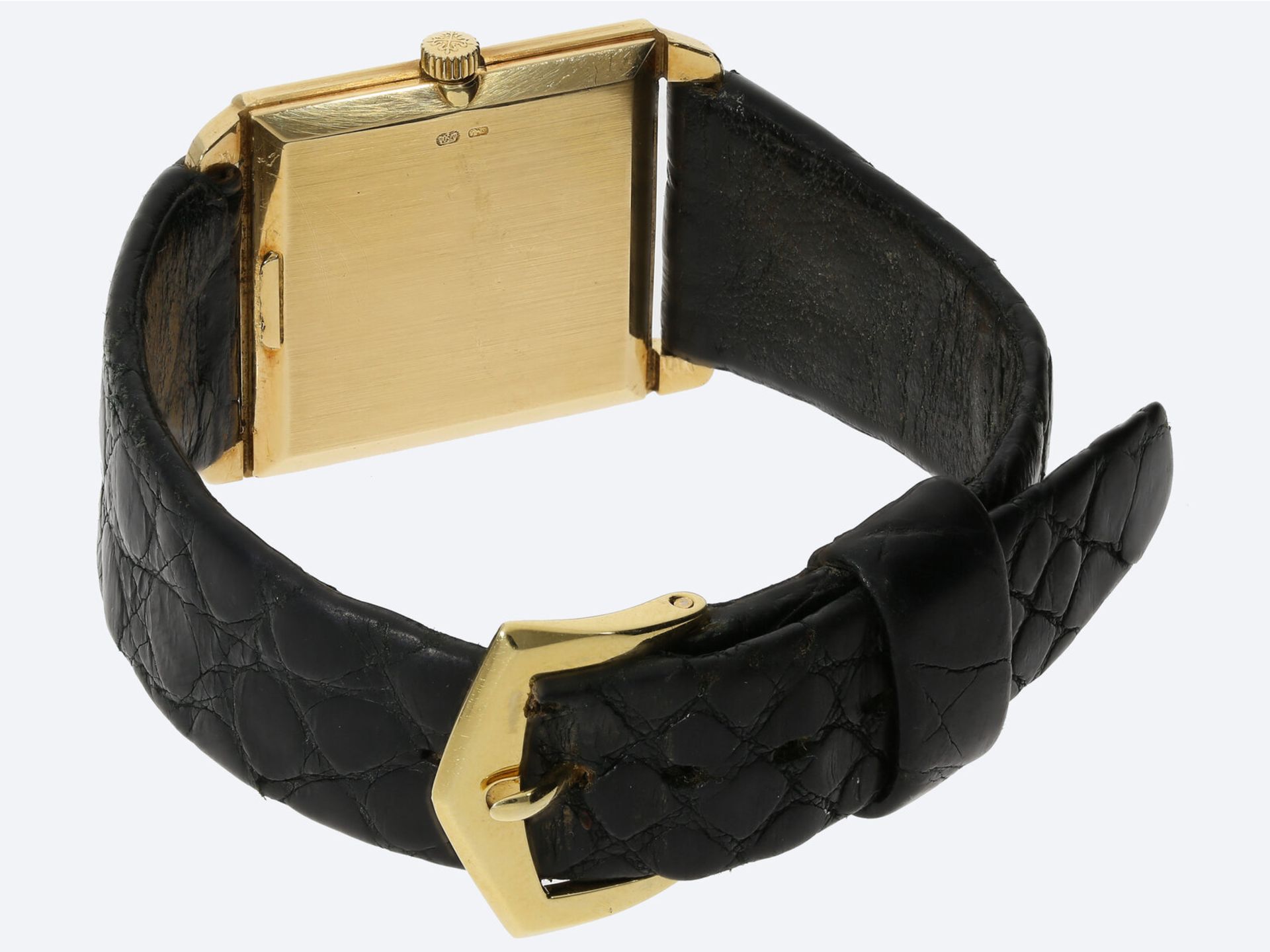 Armbanduhr: elegante, seltene, super flache Patek Philippe Herrenuhr, Ref. 3671, ca. 1969 - Bild 4 aus 5