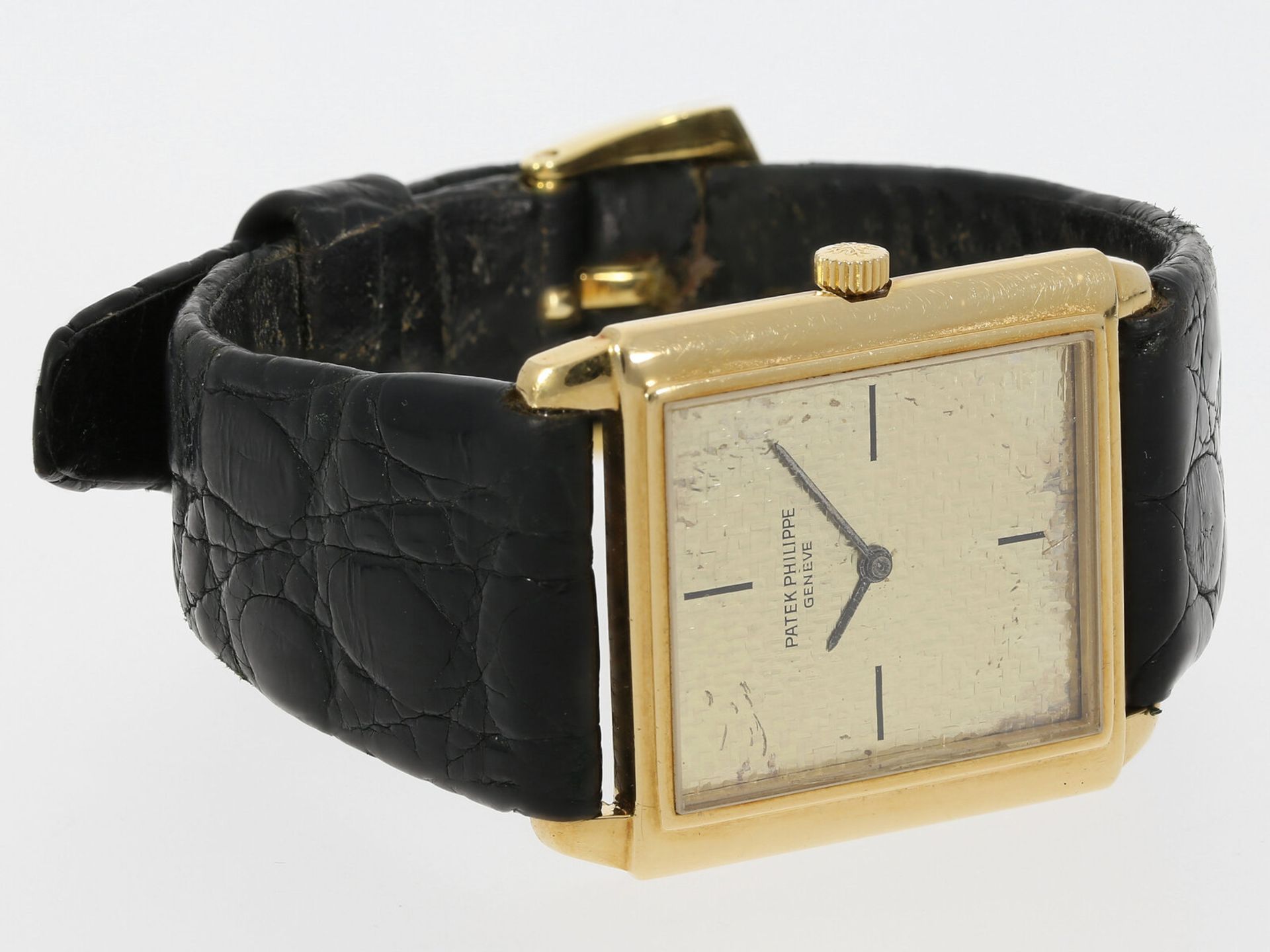 Armbanduhr: elegante, seltene, super flache Patek Philippe Herrenuhr, Ref. 3671, ca. 1969 - Bild 3 aus 5