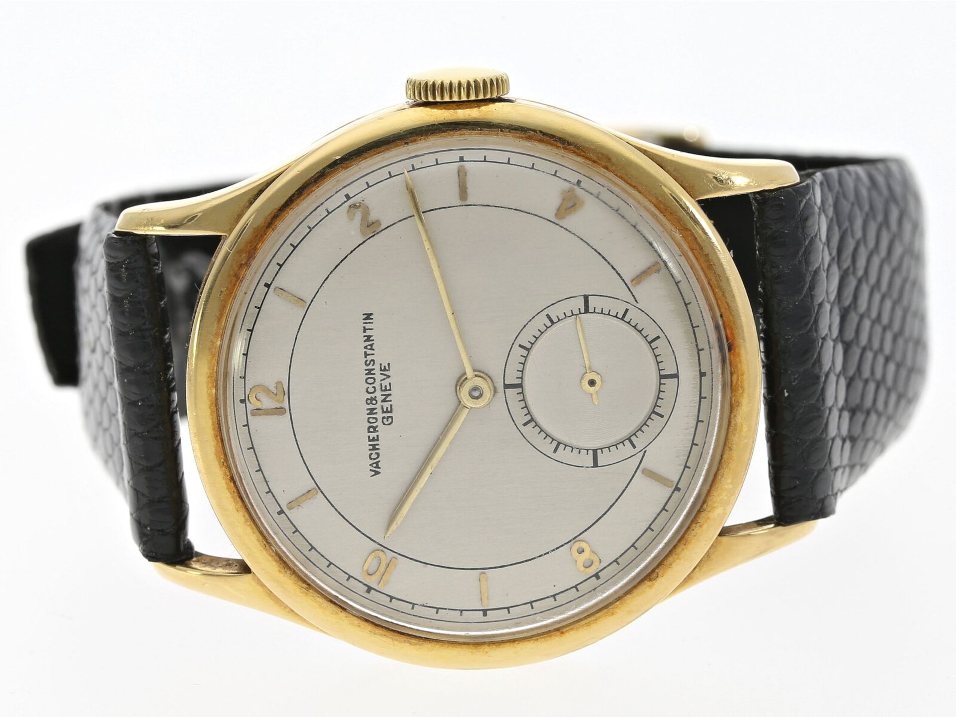 Armbanduhr: sehr schöne und große 18K Herrenuhr, Vacheron & Constantin Geneve, 40er-Jahre