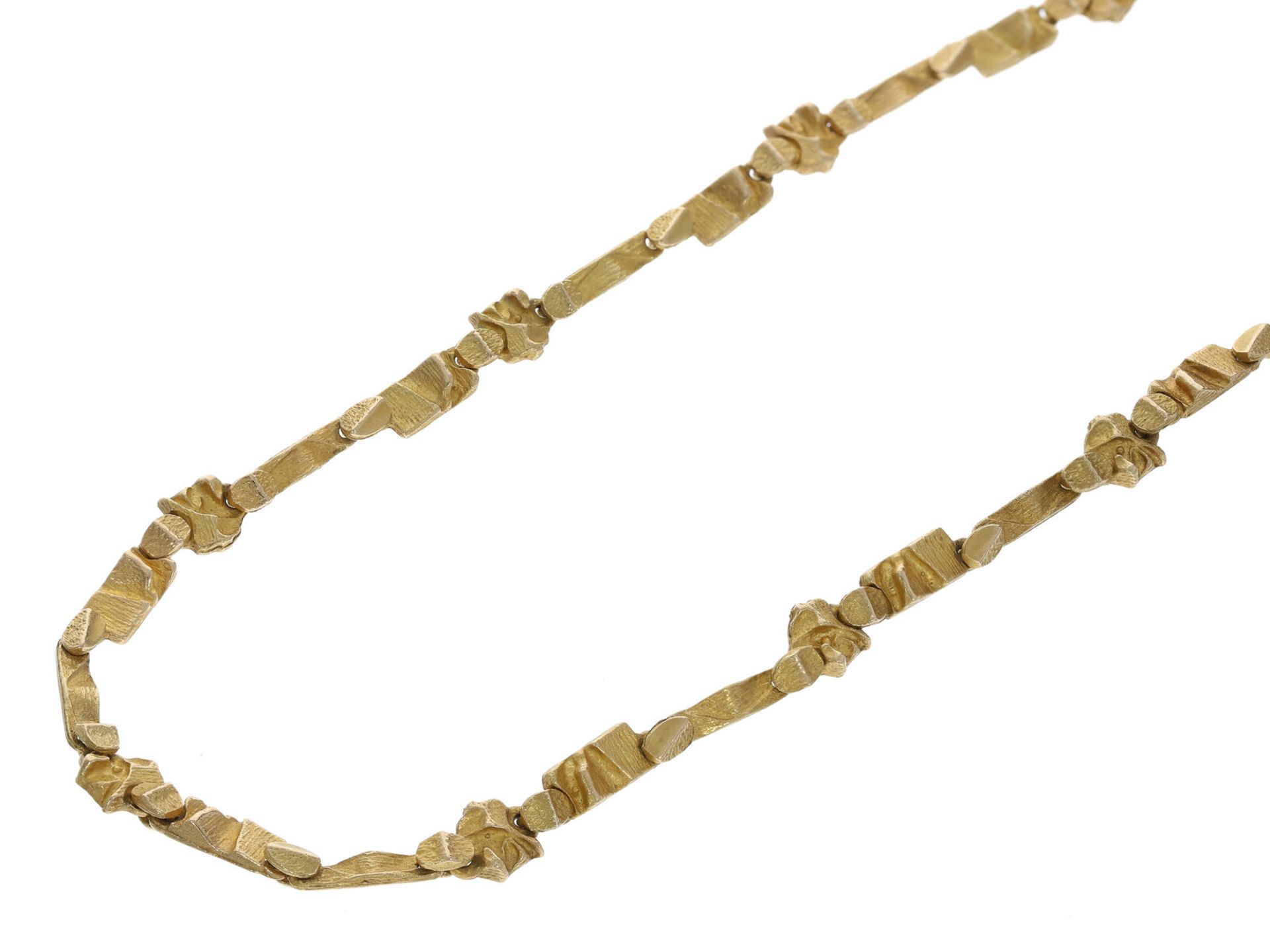 Kette/Collier: massives und hochwertiges Goldcollier aus dem Hause Lapponia, Markenschmuck aus 18K G