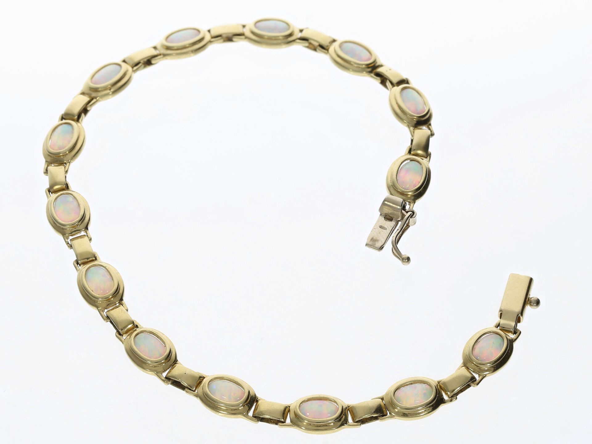 Armband: goldenes vintage Opal-Goldschmiedearmband