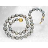 Kette/Collier: hochwertige Tahiti-Perlenkette von Schoeffel