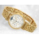 Luxuriöse Damenuhr, IWC "Lady Da Vinci " Chronograph mit Mondphase Ref.IW9538.01, 18K Gelbgold