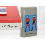 Rares Dupont Feuerzeug "Elvis Presley Andy Warhol 1964" Limited Edition, neuwertiges Full-Set
