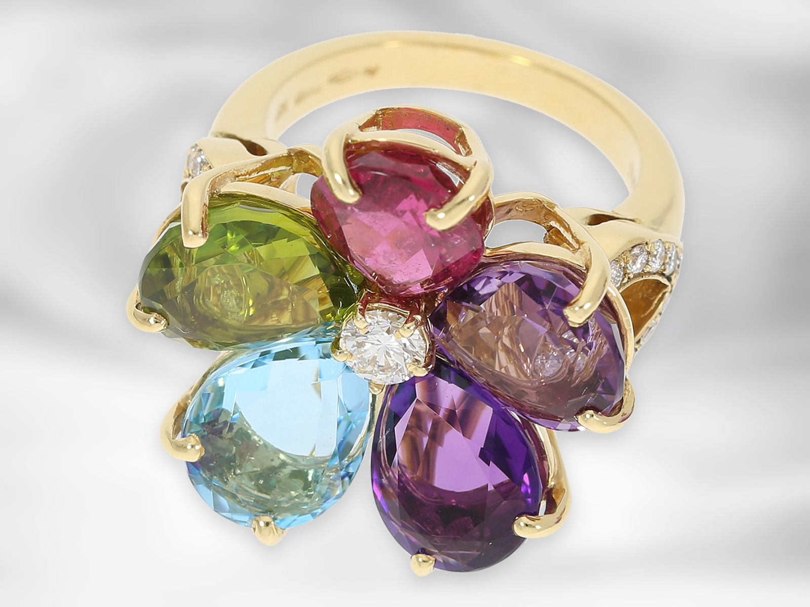 Ring/earrings: exclusive jewellery set from the house of Bvlgari, formerly the very expensive "Sapph - Image 5 of 10