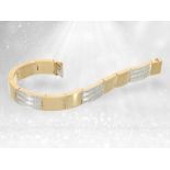 Modern and very attractive brilliant-cut goldsmith's bracelet, handmade of 18K gold, approx. 2.88ct 