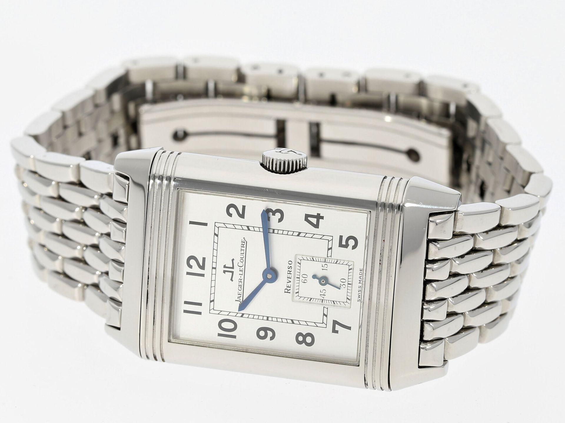 Armbanduhr: hochwertige Herrenuhr Jaeger-LeCoultre "Reverso Grande Taille Ref. 270.8.62"