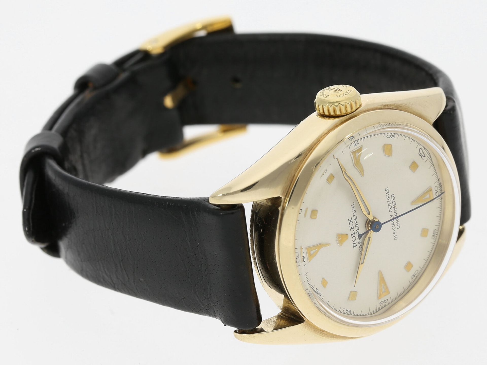 Armbanduhr: seltene, frühe Rolex Bubble Back, Ref.6048, vermutlich von 1949 - Bild 2 aus 4