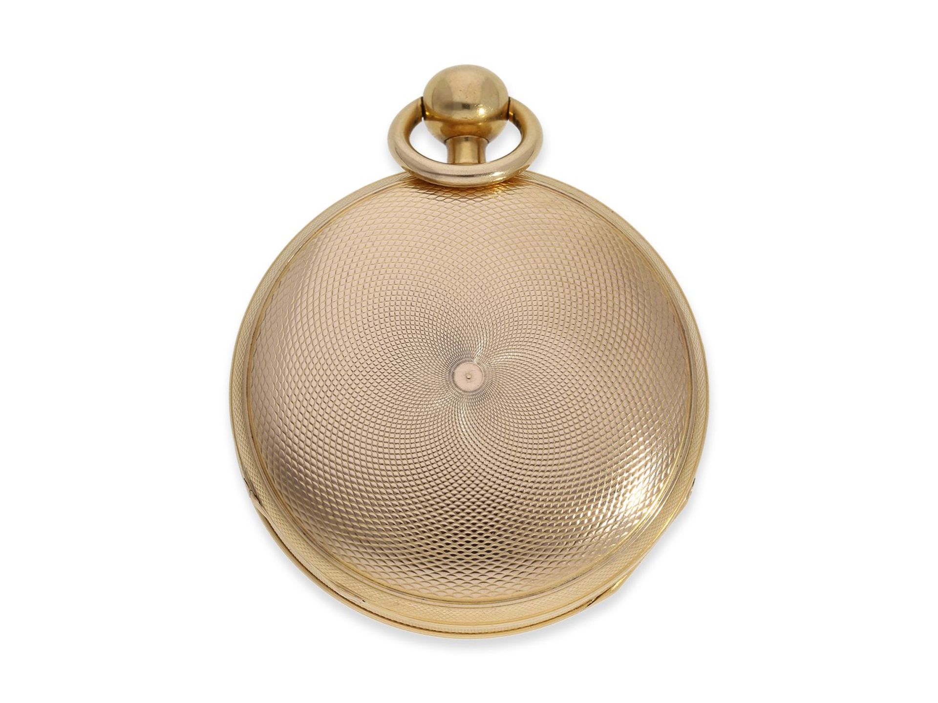 Taschenuhr: goldene Spindeluhr mit Repetition, Paris um 1820, Joachim Castin Paris No. 201 - Bild 9 aus 10