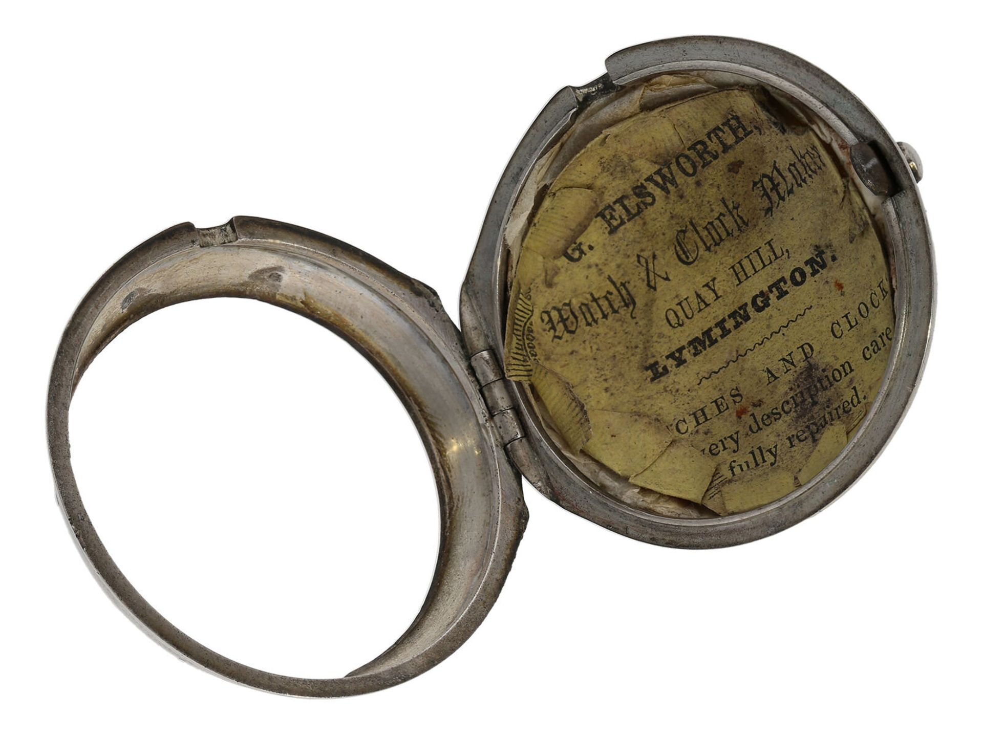 Taschenuhr: ausgesprochen schöne, frühe englische Champlevé-Doppelgehäuse-Spindeluhr, John Jullion B - Image 5 of 12