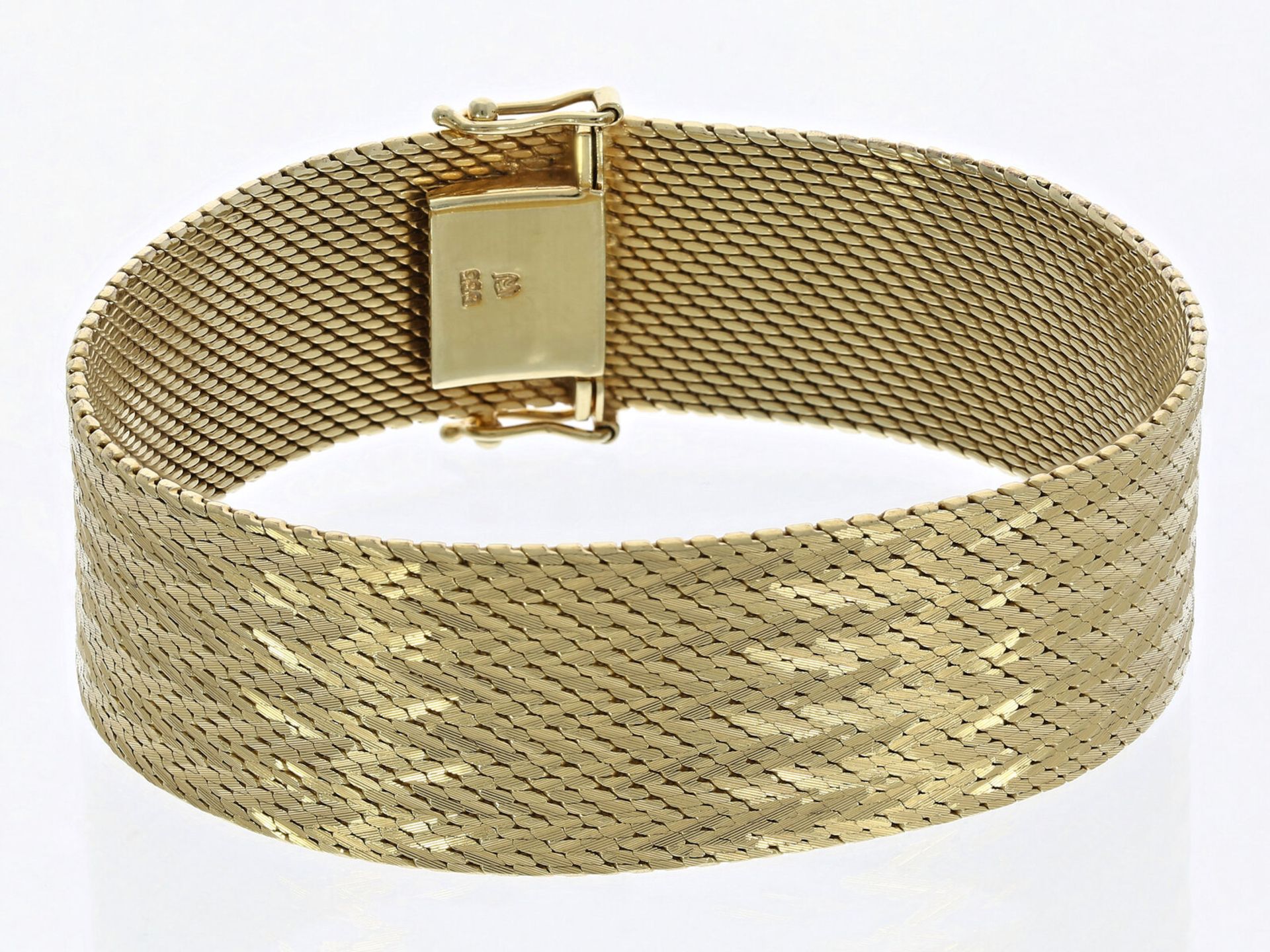 Breites vintage Goldschmiedearmband in 14K Gelbgold