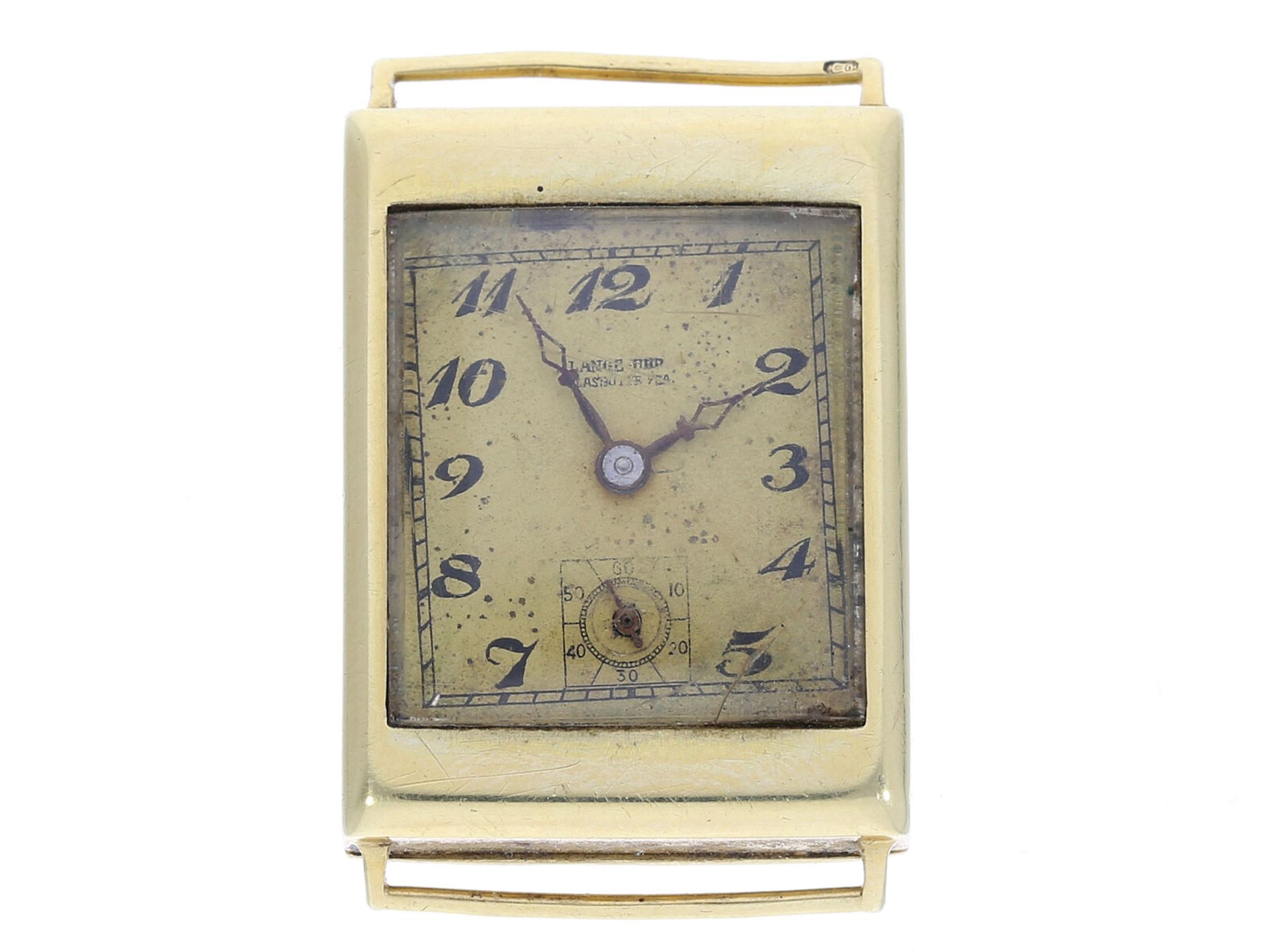Armbanduhr: seltene frühe Herren-Armbanduhr von A. Lange & Söhne Glashütte, ca. 1940