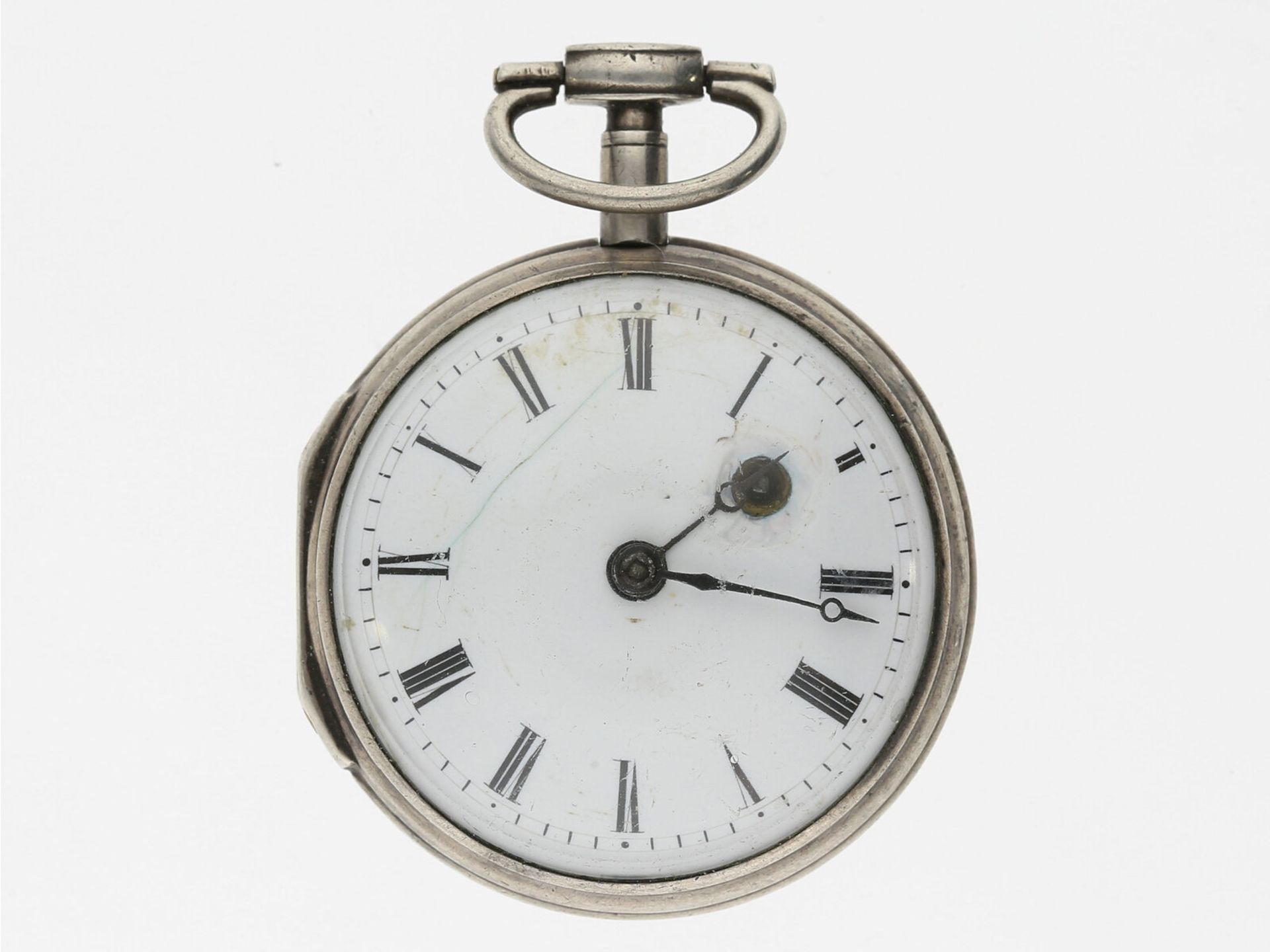 Taschenuhr: kleine schwedische Spindeluhr, um 1800