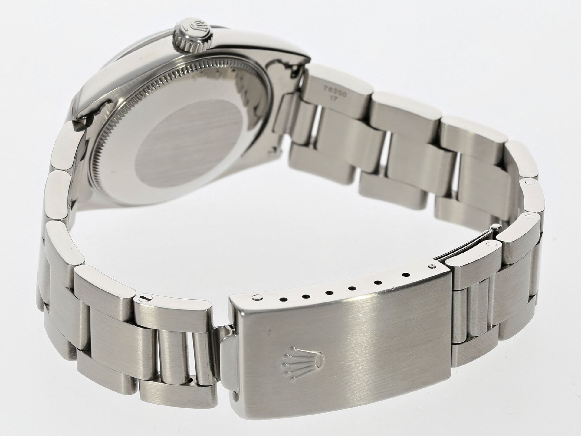 Armbanduhr: Rolex Oyster Perpetual Herrenuhr, Edelstahl, Baujahr 1995, Ref. 67480 - Bild 4 aus 4