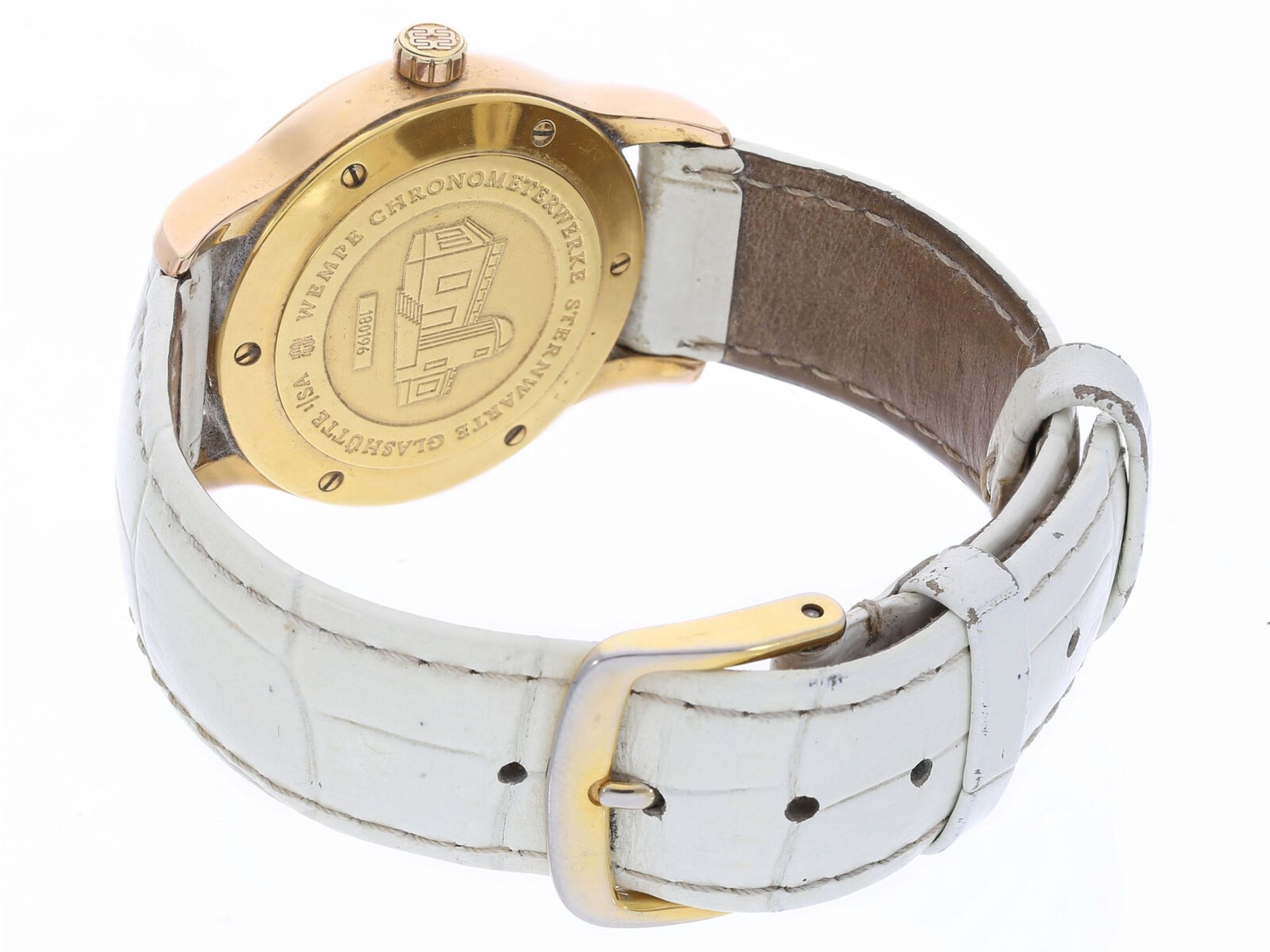 Armbanduhr aus dem Hause Wempe, Zeitmeister Chronometer Glashütte, Edelstahl, vergoldet - Bild 2 aus 2