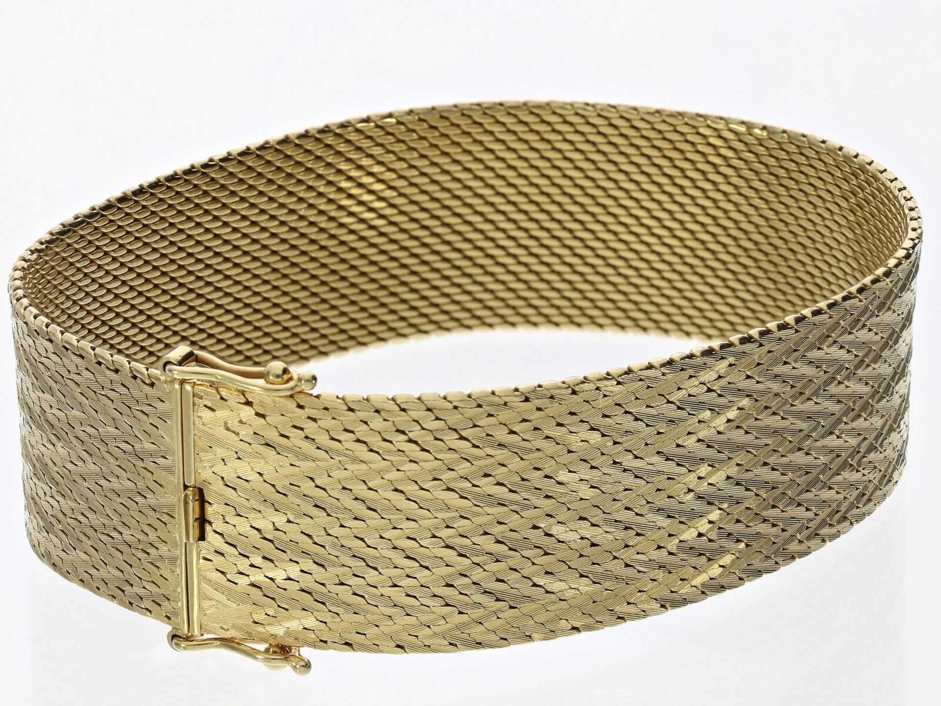Breites vintage Goldschmiedearmband in 14K Gelbgold - Bild 2 aus 2
