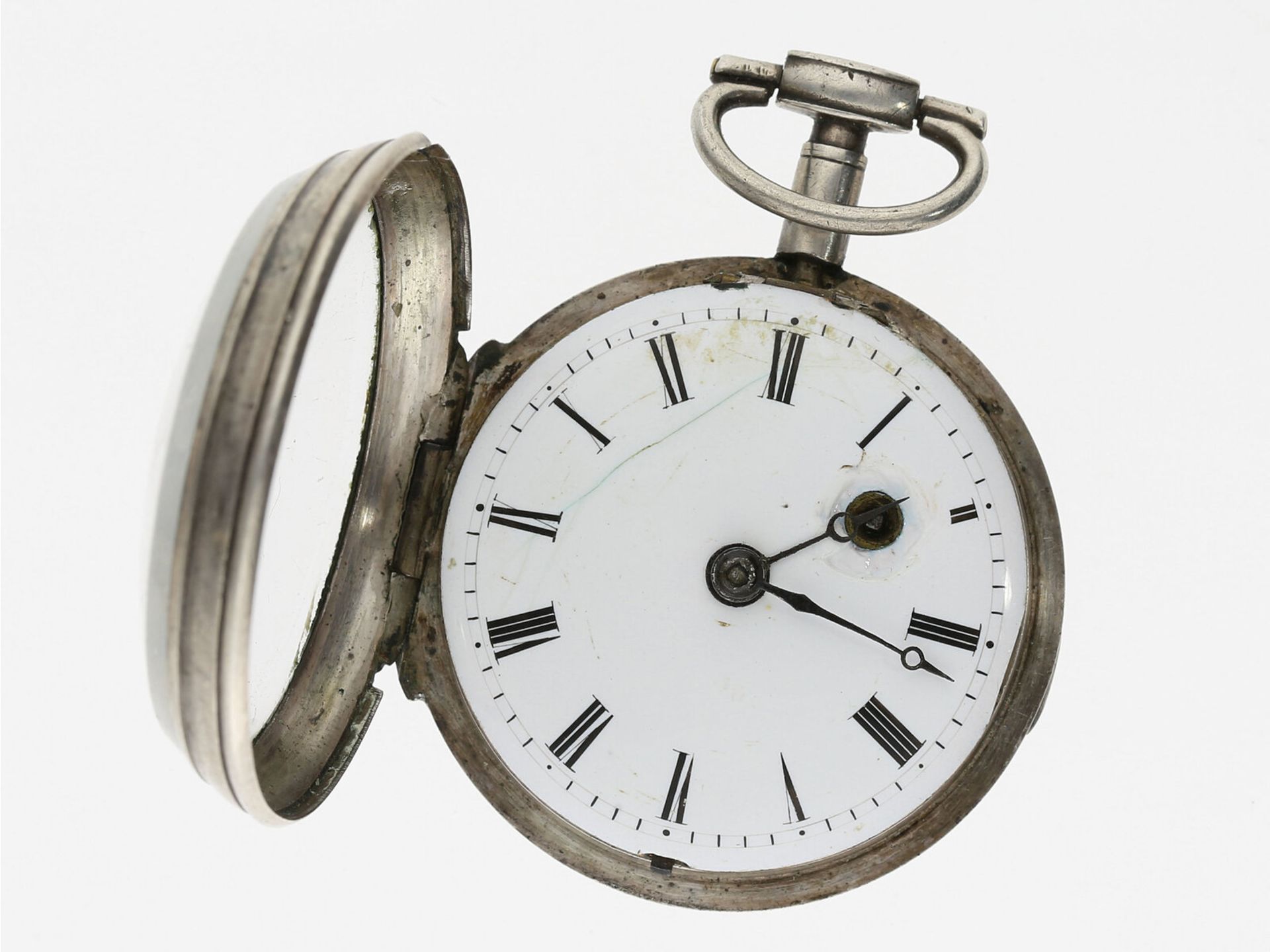 Taschenuhr: kleine schwedische Spindeluhr, um 1800 - Bild 3 aus 4