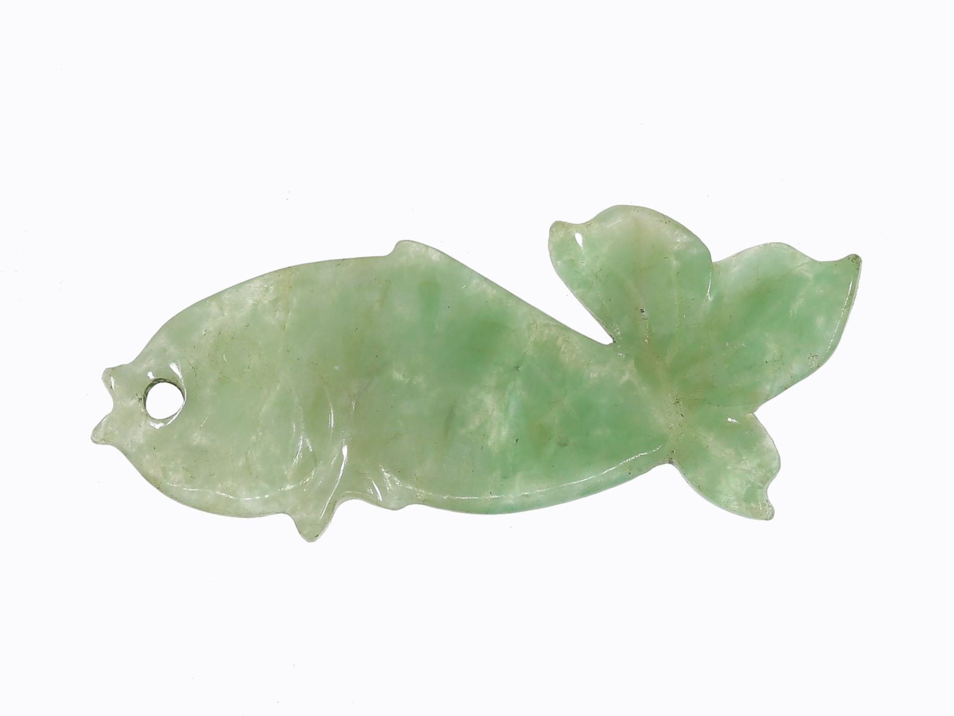 Jade: Geschnittener Fisch aus Jade, vintage/antik