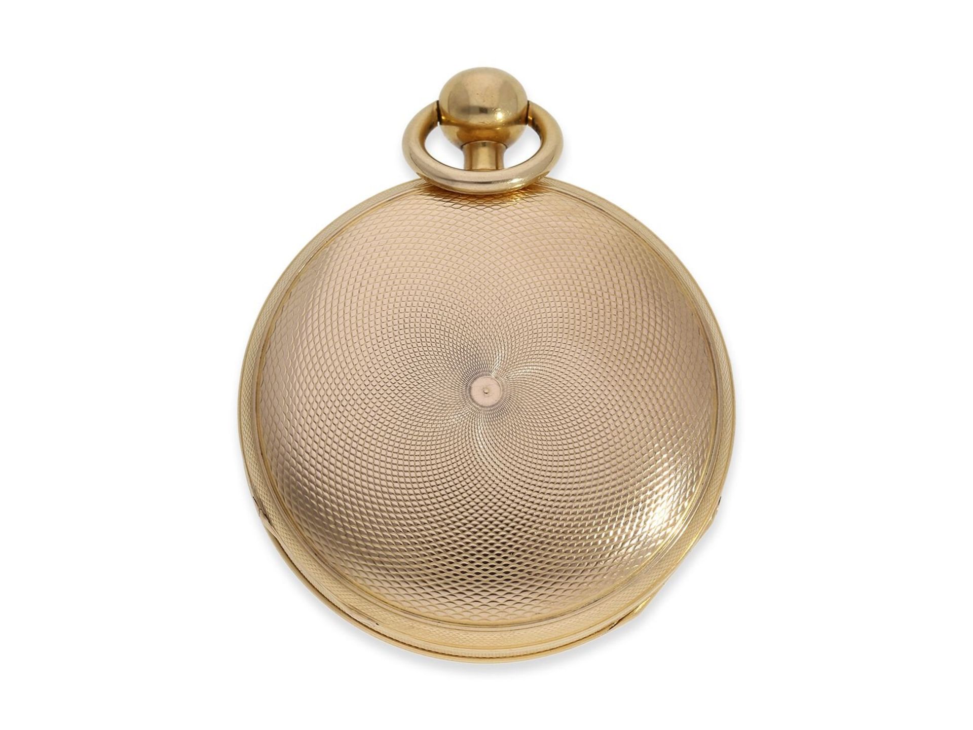 Taschenuhr: goldene Spindeluhr mit Repetition, Paris um 1820, Joachim Castin Paris No. 201 - Bild 2 aus 10