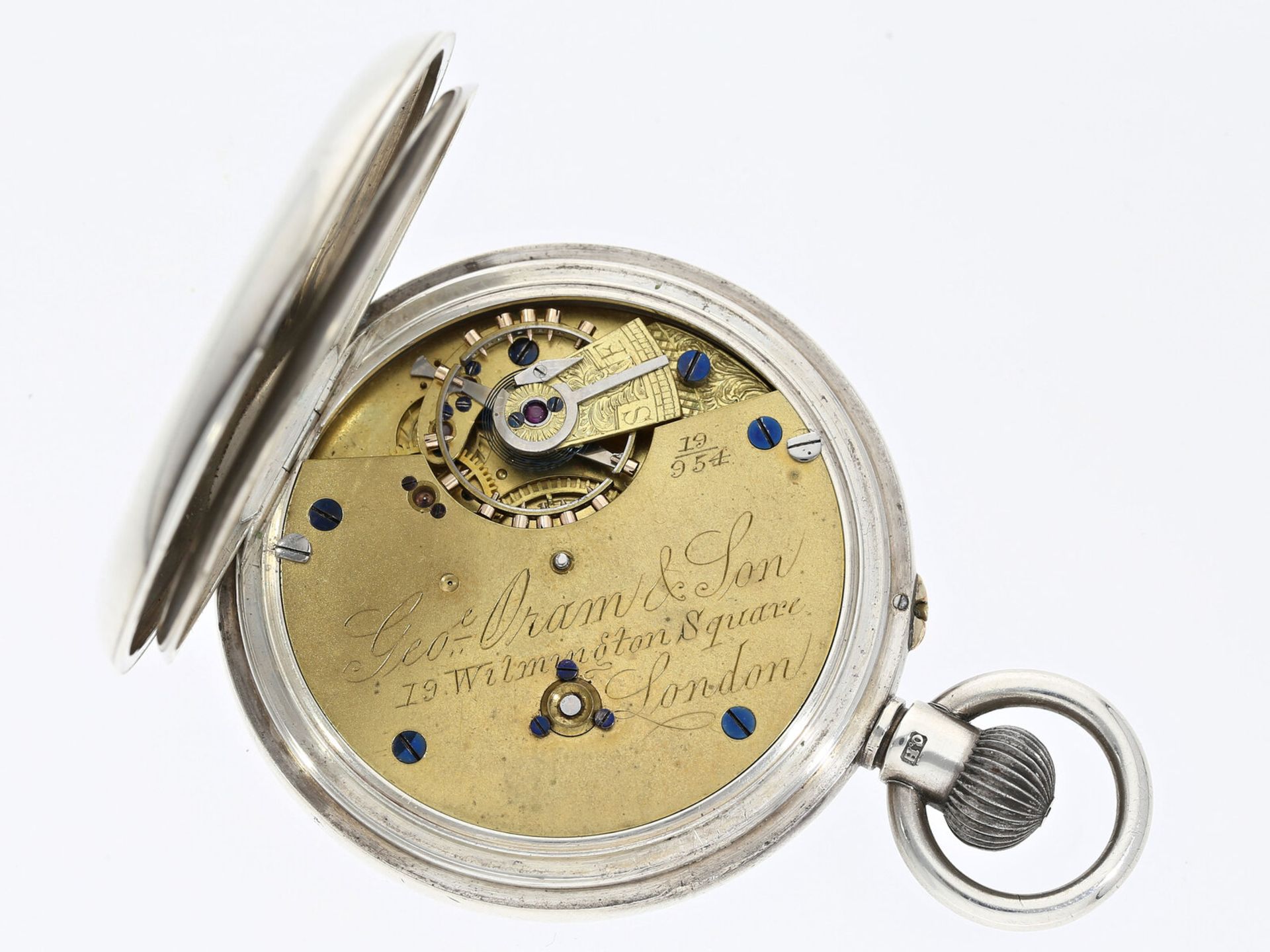 Englische silberne Taschenuhr, Geo. Oram & Son, London - Image 3 of 3