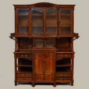 Seltener Jugendstil Vitrinenschrank