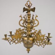 6flg. Barock Deckenlampe mit Adler